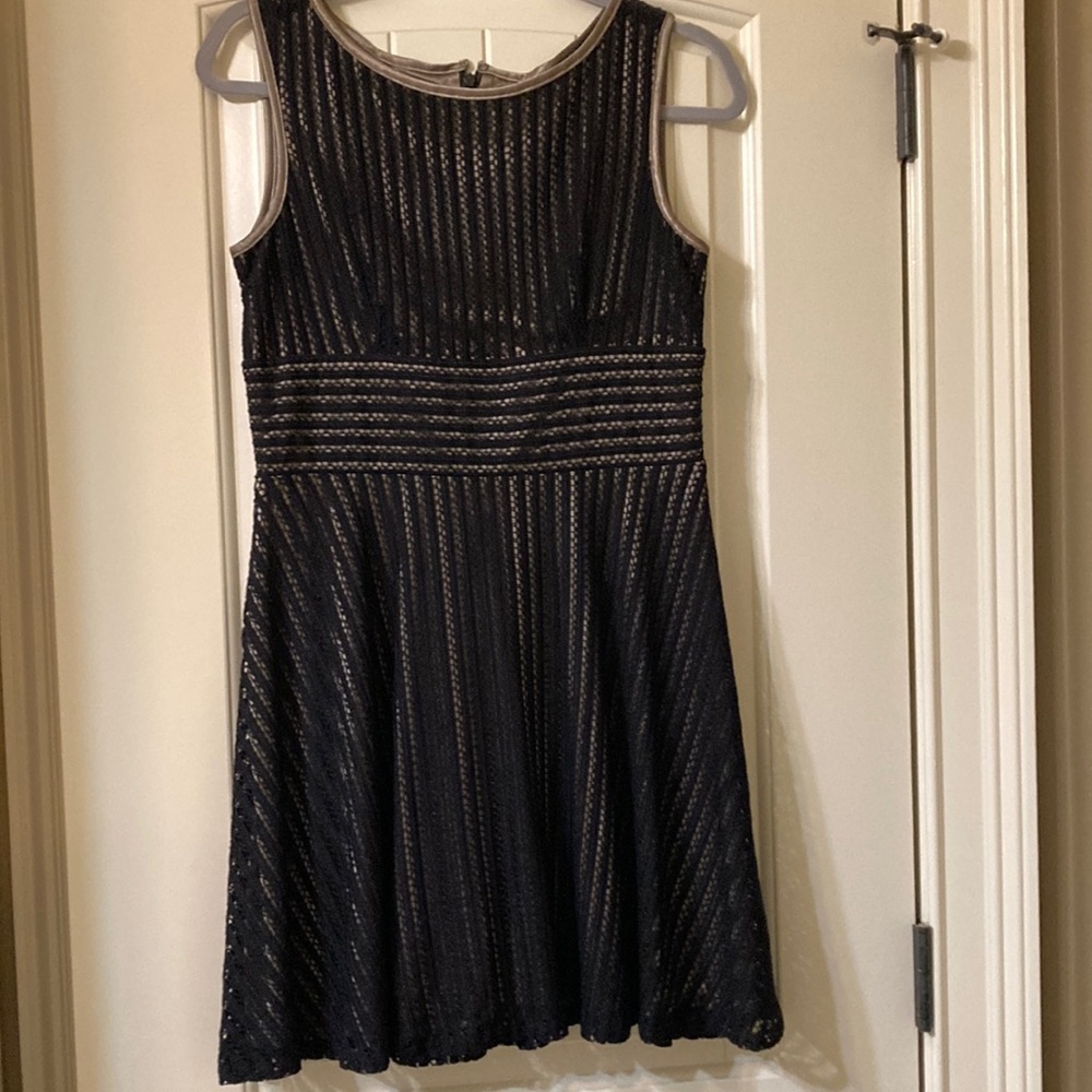 Gabby Skye Black and Taupe Dress